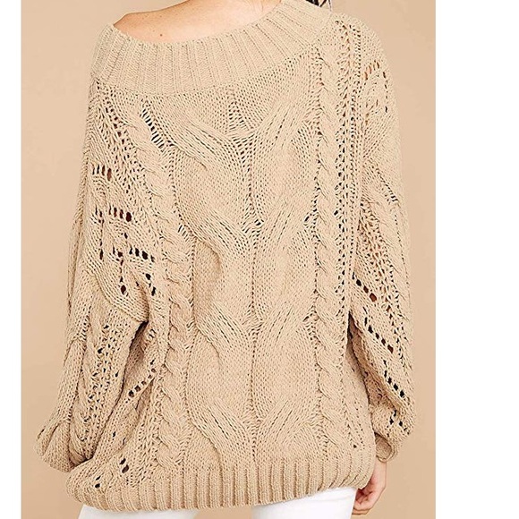 Beautiful woman casual one shoulder knit sweater - Picture 7 of 8